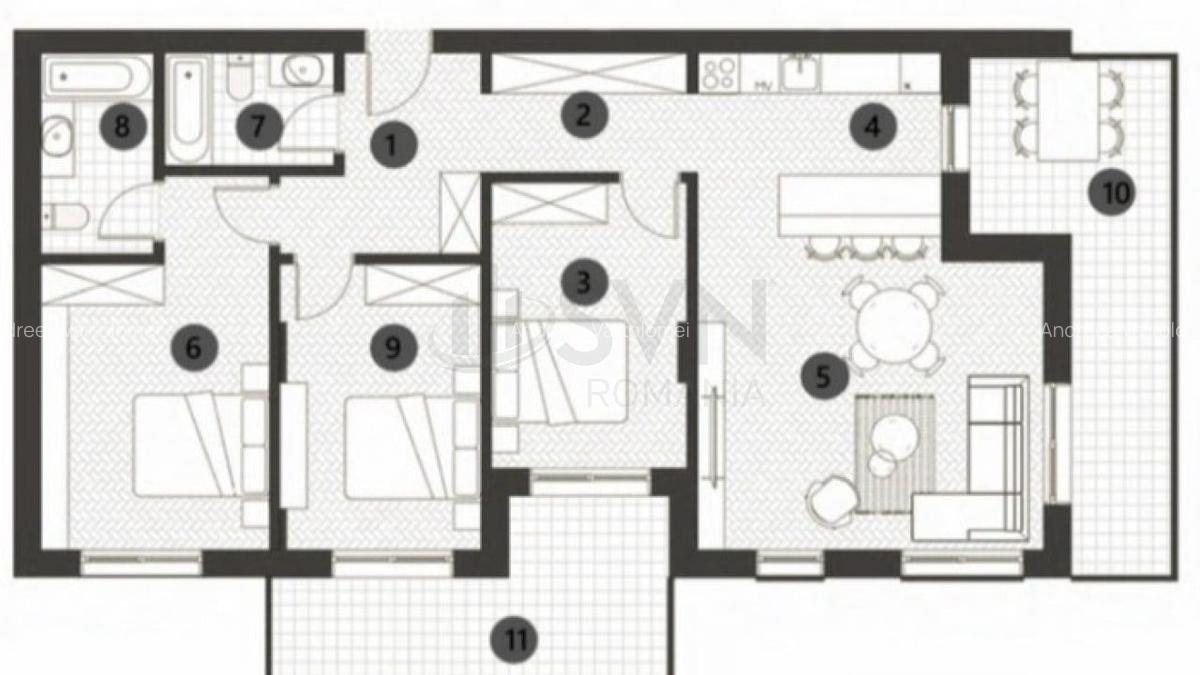 REA1026493 Apartament 4 camere Barbu Vacarescu Floreasca - 2