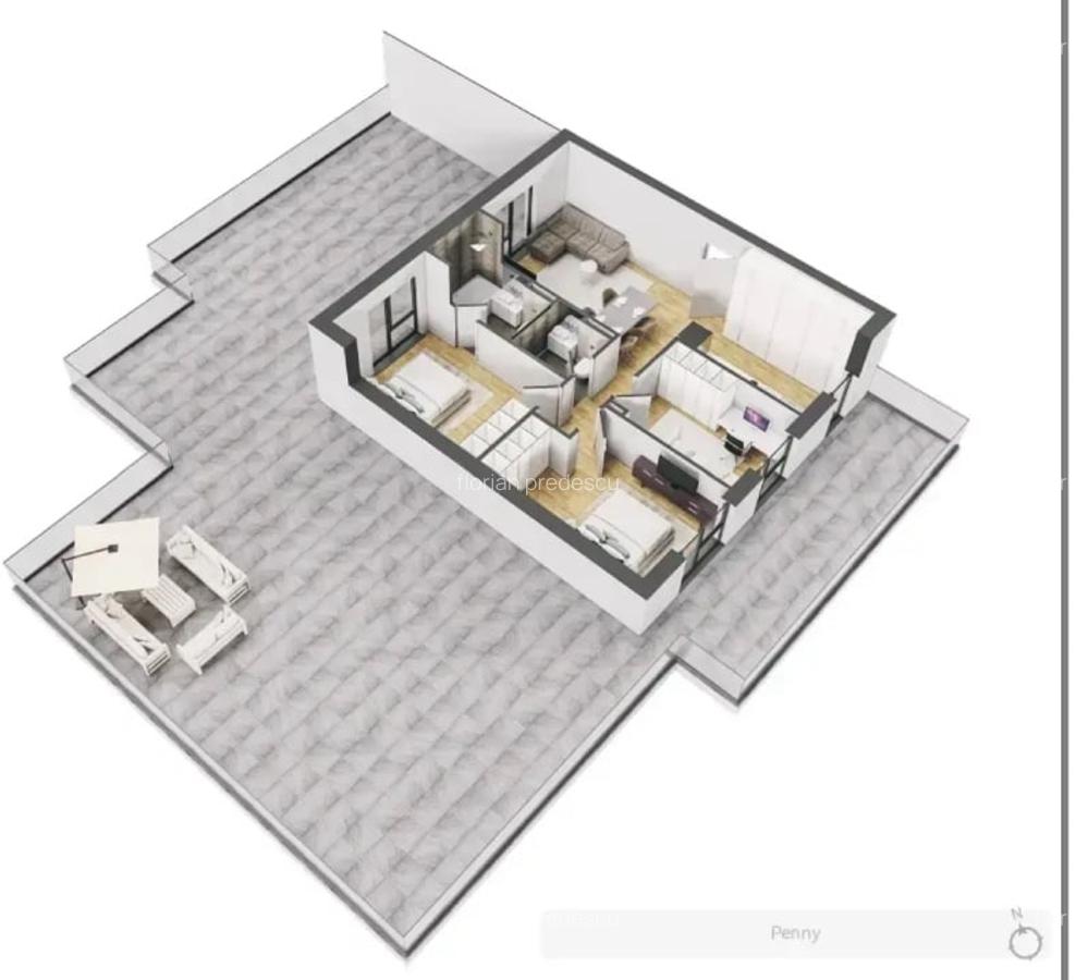 4 camere dristor tip penthouse etaj 4/4 terasa grandioasa,bloc iconic - 2