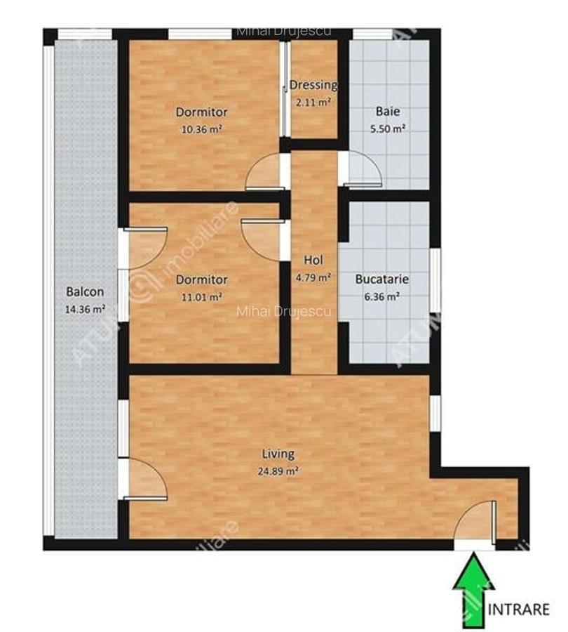 Apartament cu 3 camere 2 parcari si balcon in zona Selimbar din Sibiu - 6