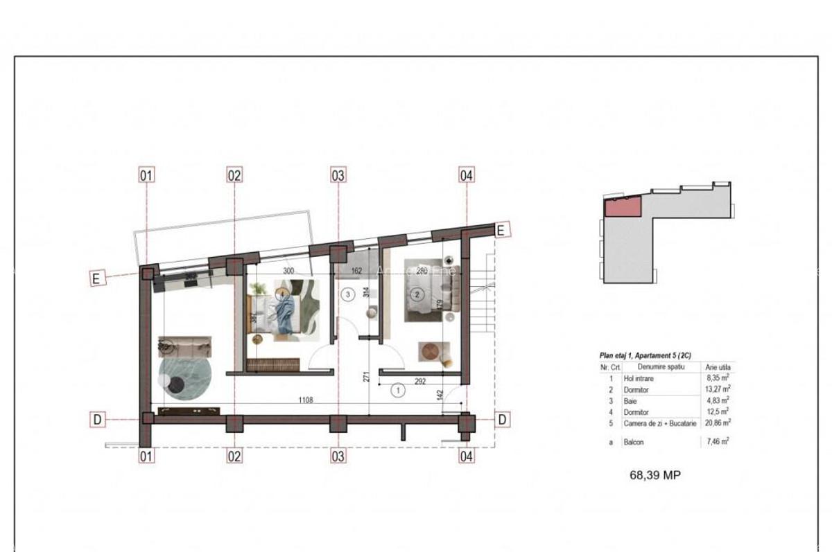 Proiect rezidential nou | 2 si 3 camere cu gradina | 8 minu - 9