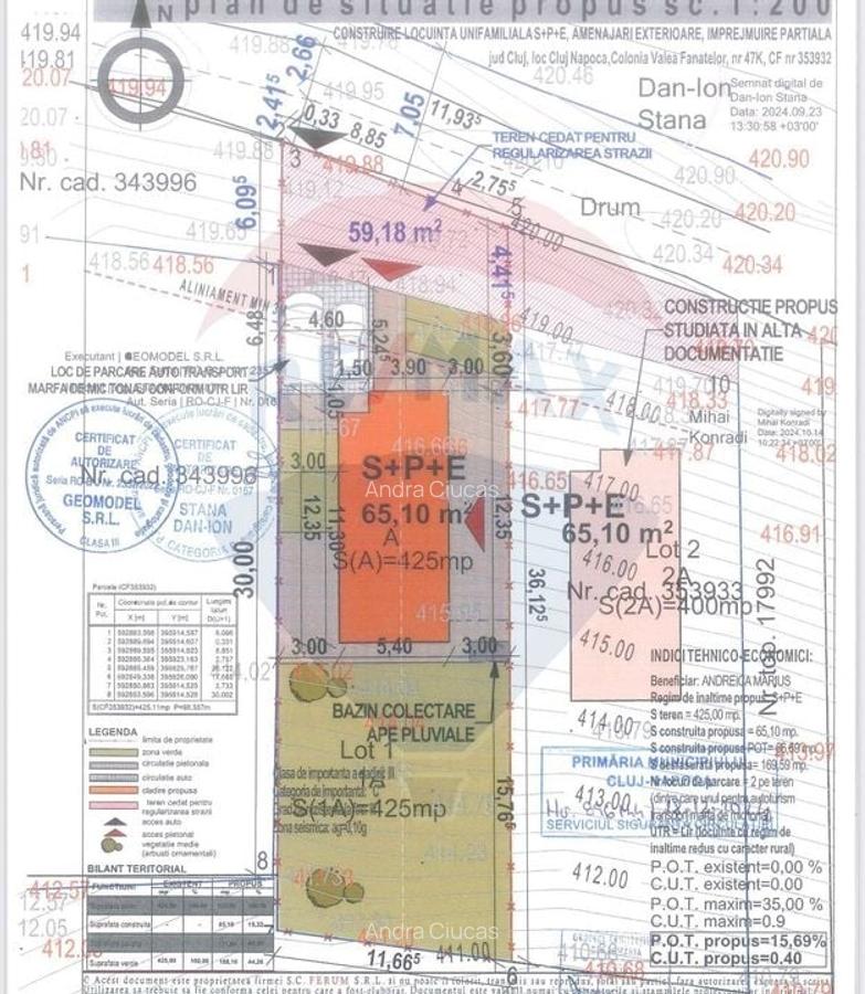 Teren autorizat pentru casa individuala, 9 Min de Auchan, COMISION 0% - 5