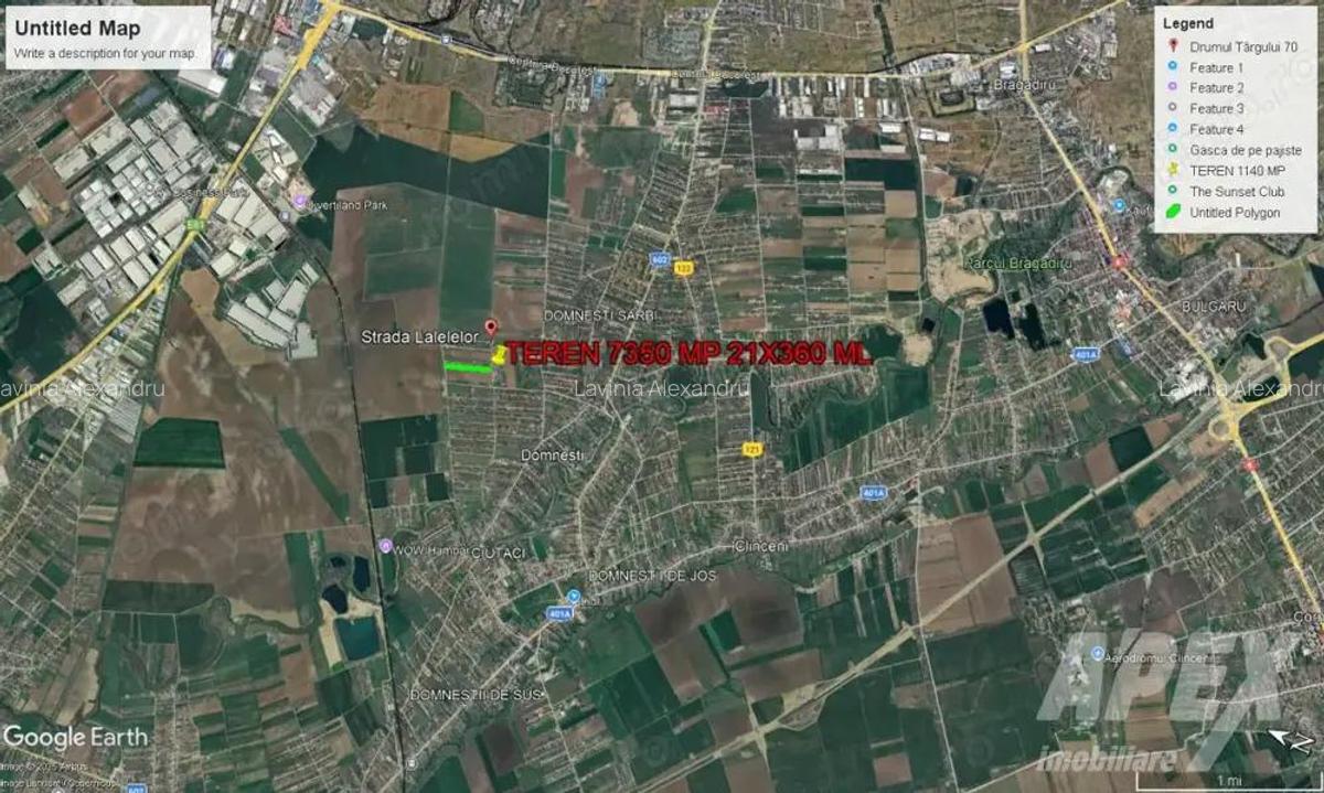 Teren intravilan 14700mp | 42X360 | Toate utilitatile | Zona Domnesti - 2