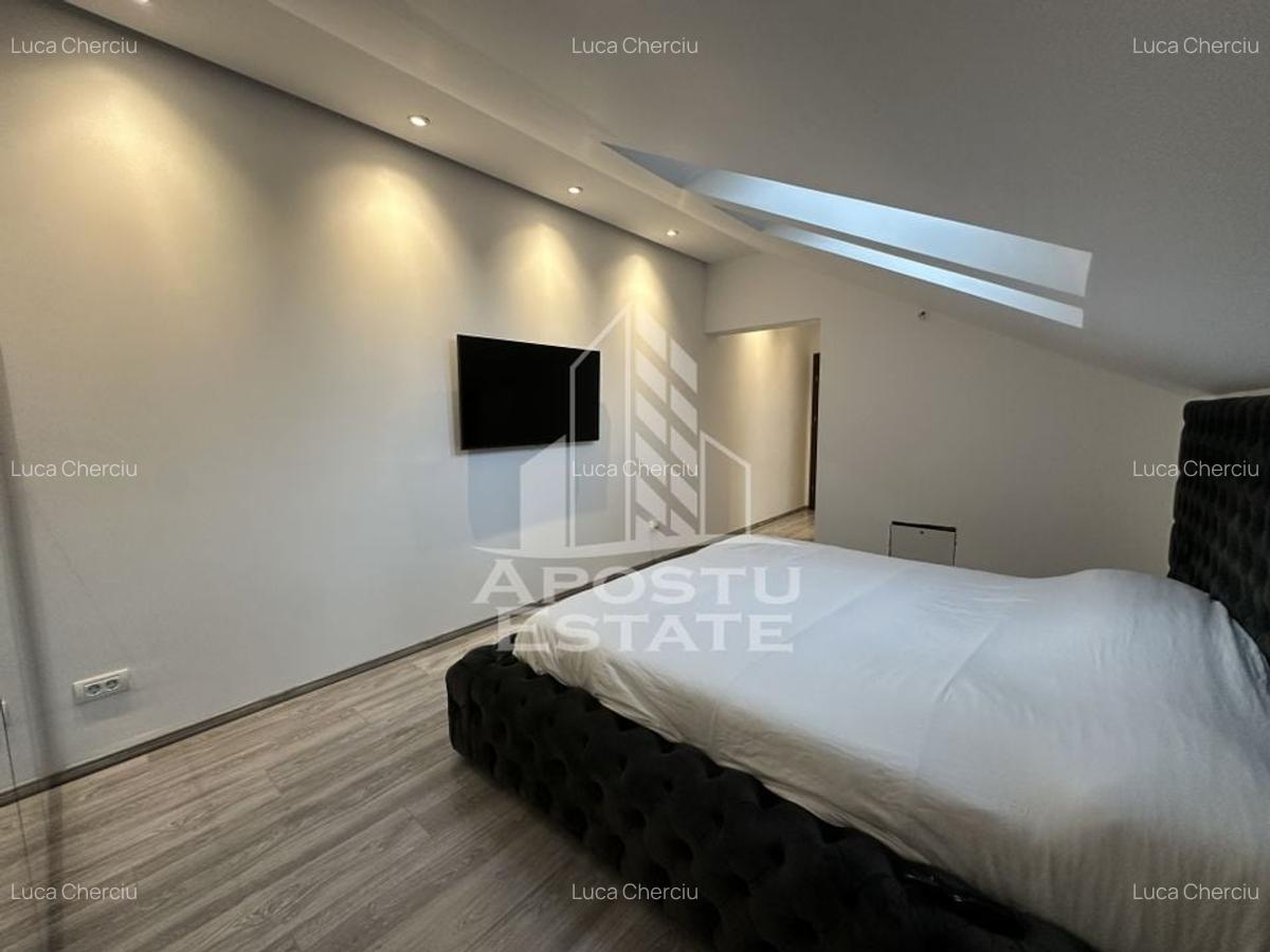 Penthouse mobilat de lux pe 2 nivele cu 3 camere si 2 bai in Giroc. - 15