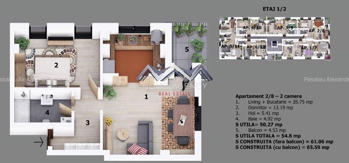 Apartament 2 camere Otopeni central | bloc cu lift | include parcare - 11
