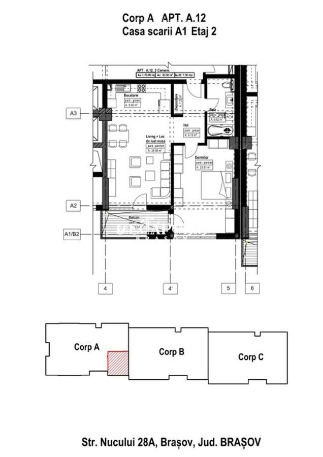 Apartament cu 2 camere | Noua | 64 mp Utili - 7