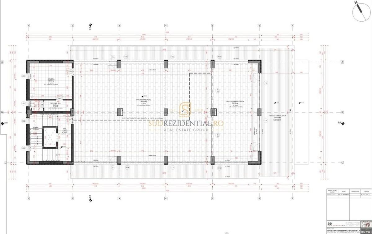 Cladire comerciala, P+2E+3ER, 1512 mp utili, 1350 mp teren, Calea Bucuresti - 16