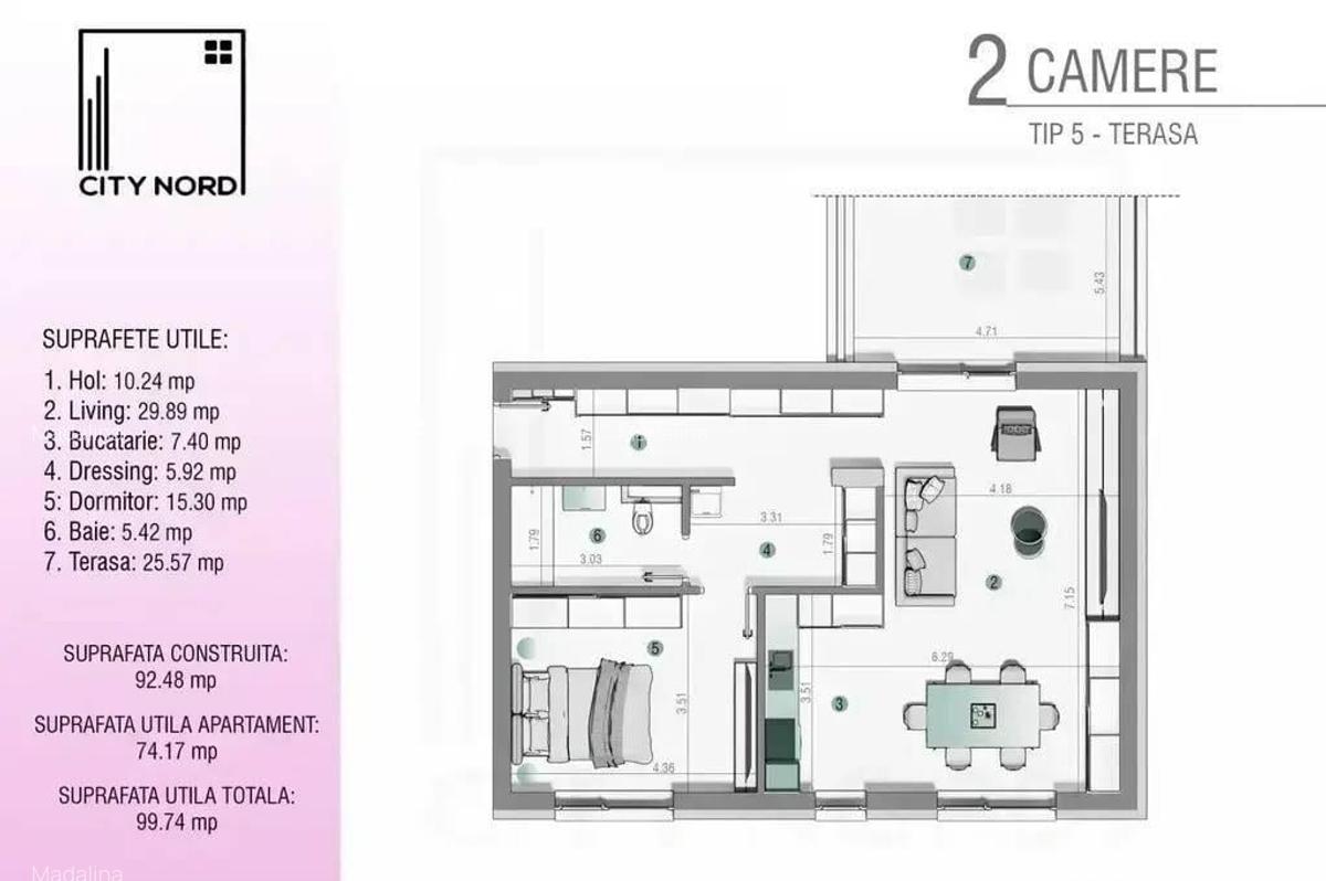 Lux ?i Confort in City Nord 1 Decembrie Terasa 26 mp! - 7