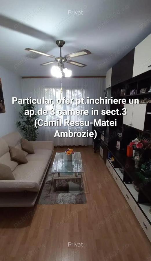Particular, ofer spre inchiriere un ap. de 3 cam.cu centrala de apart. - 4