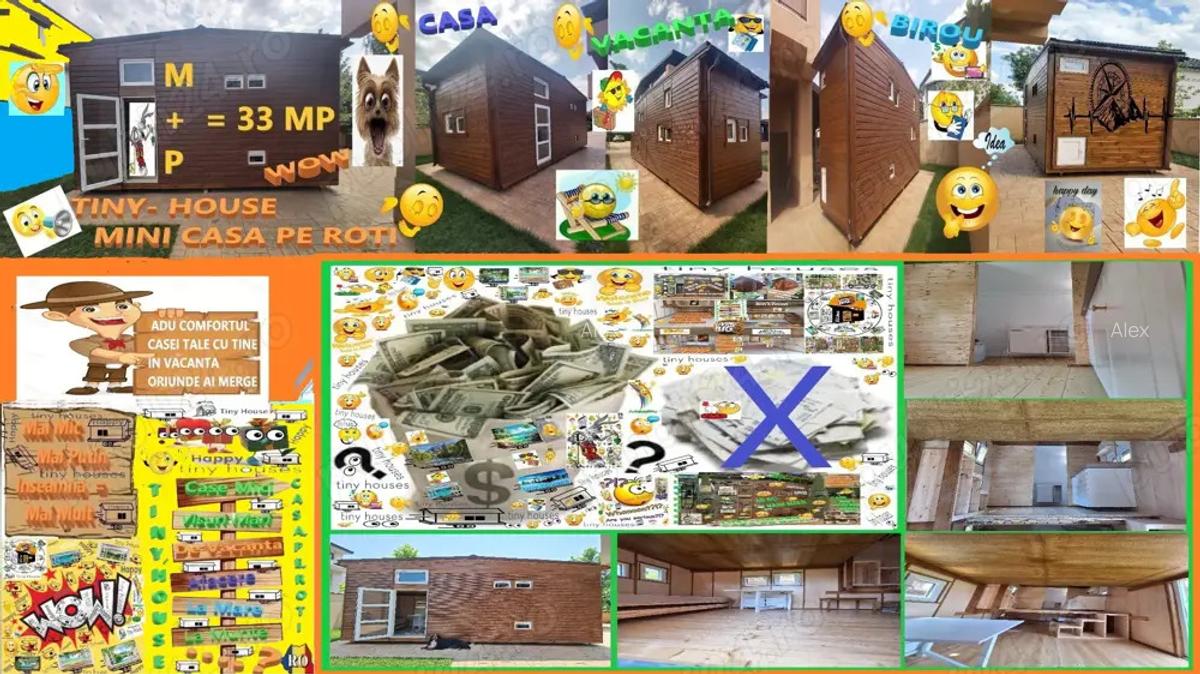 Tiny House Mini Casa Mobila Pe Roti Rulota Hambar Din Lemn Birou Afacere Din Poveste - 3