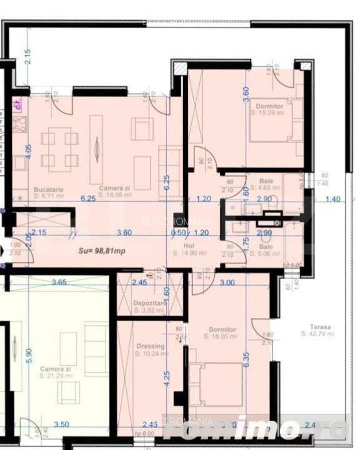 Apartament 3 camere, 99 mp utili,terasa de 43 mp, zona Aradului - 1 Apartament 3 camere, 99 mp utili,terasa de 43 mp, zona Aradului - 1