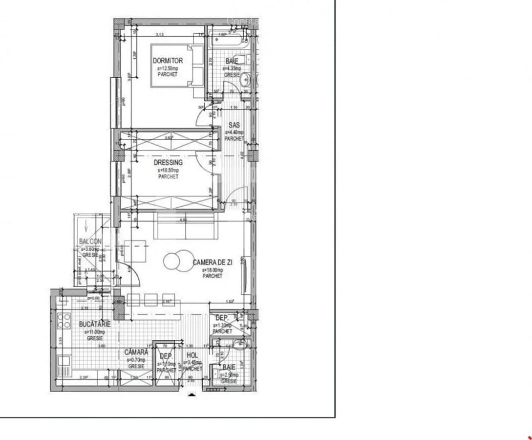 Apartament 3 camere – 69,8 mp + balcon, parcare subterana - 8