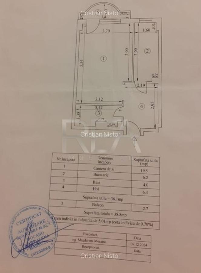 Garsoniera Spatioasa aproape de Parcul Sebastian - 10