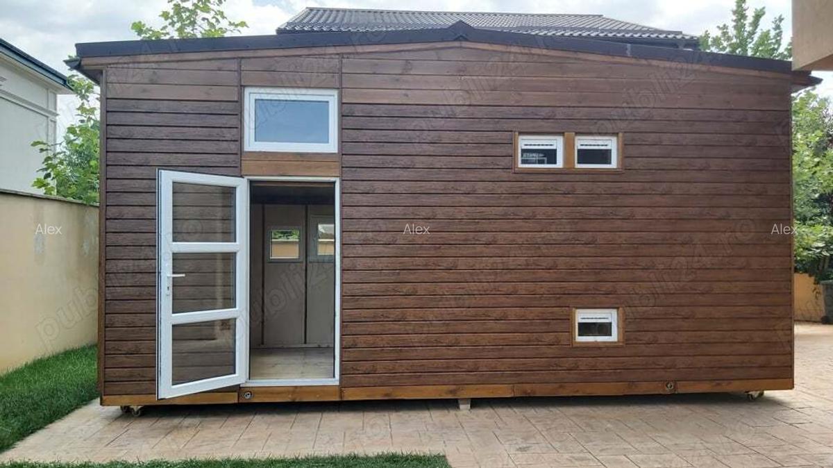 Tiny House Mini Casa Mobila Pe Roti Rulota Hambar Din Lemn Birou Afacere Din Poveste - 5