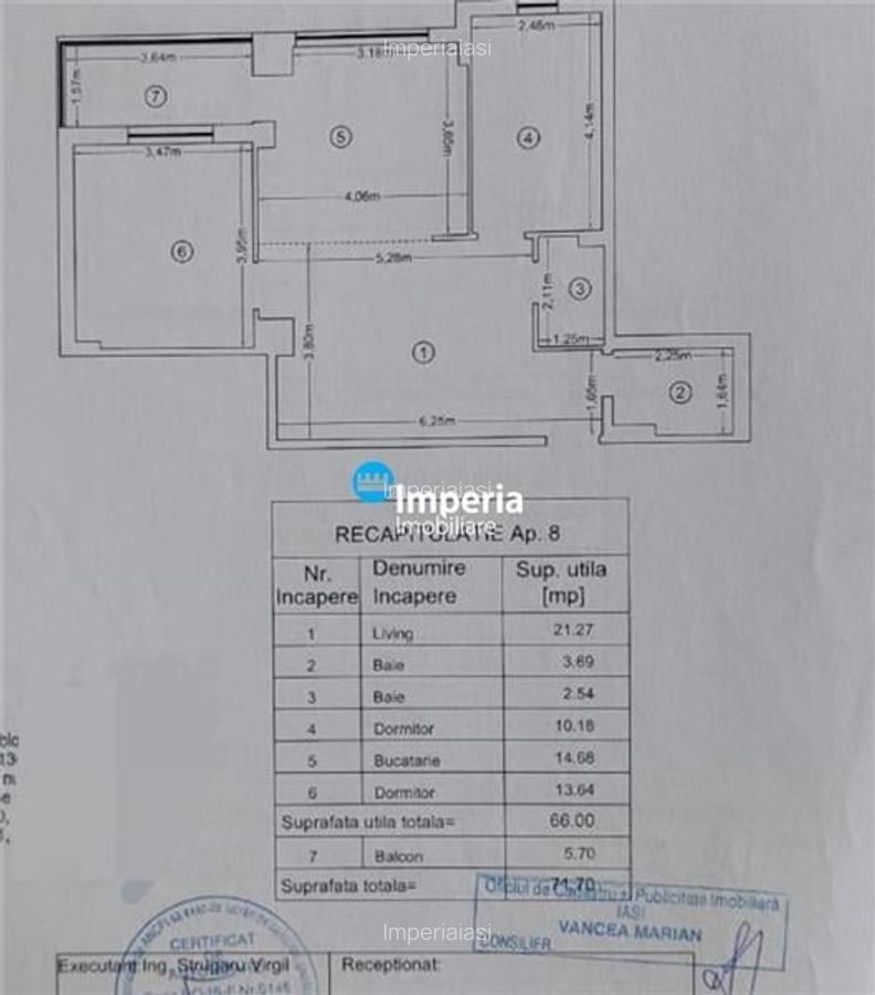 Apartament 3 camere mobilat si utilat, parcare, bloc nou - Tatarasi Lidl! - 6