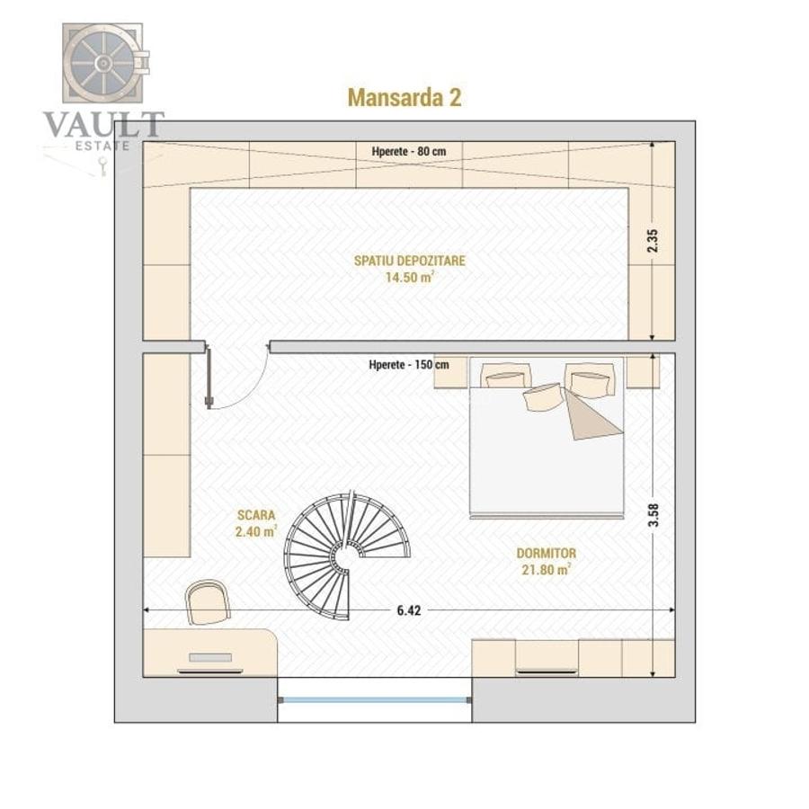 Apartament 2 Cmere-Tip Duplex-Terasa 100MP - 9