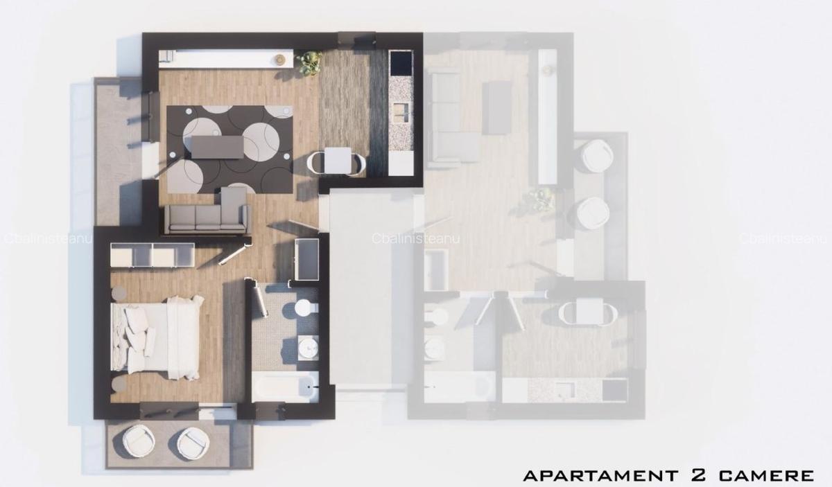 Dezvoltator, Apartament 2 camere 53mp, parcare inclusa - 7 Dezvoltator, Apartament 2 camere 53mp, parcare inclusa - 7