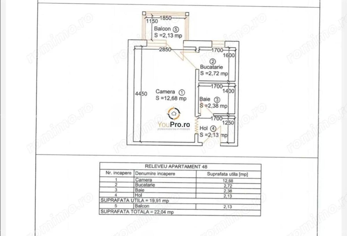 Proprietar Garsoniera cu Balcon Totul NOU - 1