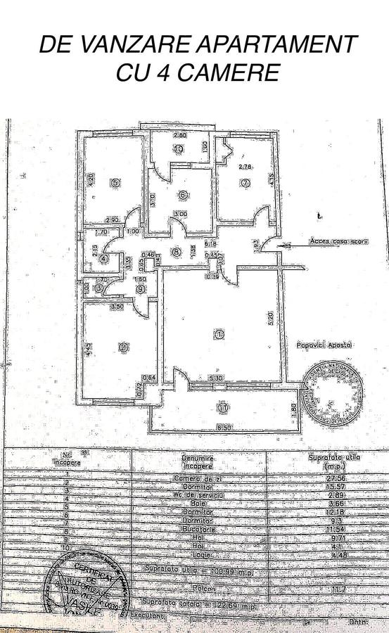 Apartament 4 camere, 123 mp   Ultracentral, zona Teatru Tribunalul Nou, Focșani - 11