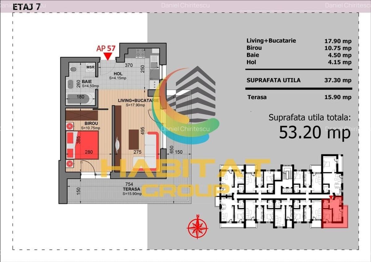 Apartament 2 Camere Decomandat Sector 4 Grand Arena 53.2 Mp - 2