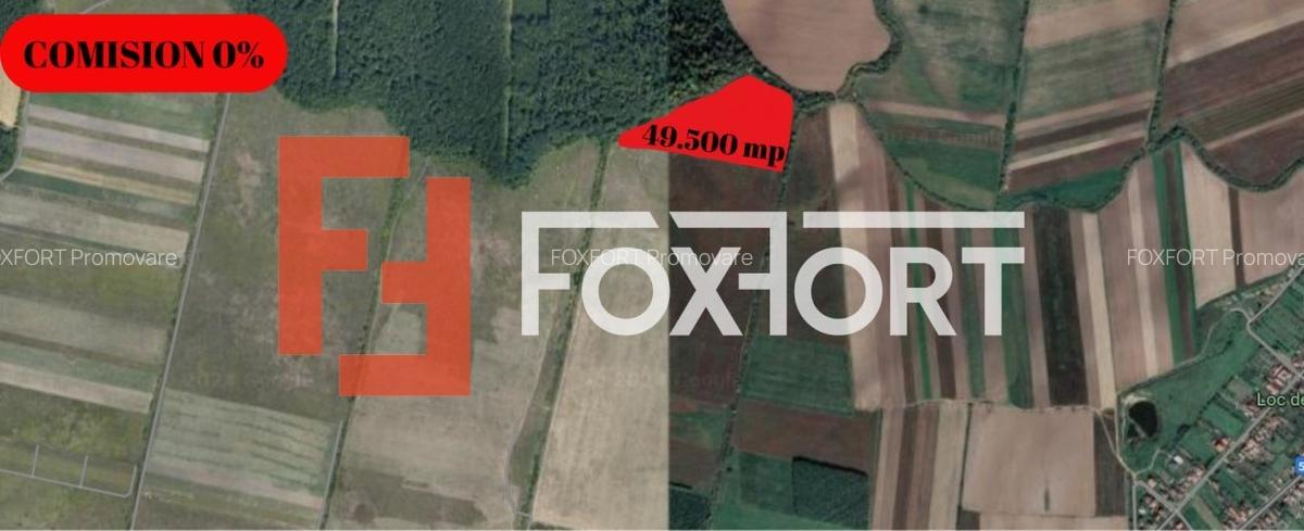 COMISION 0% Teren extravilan Mosnita in zona de Padurea Bistra - 49.500 mp - 1