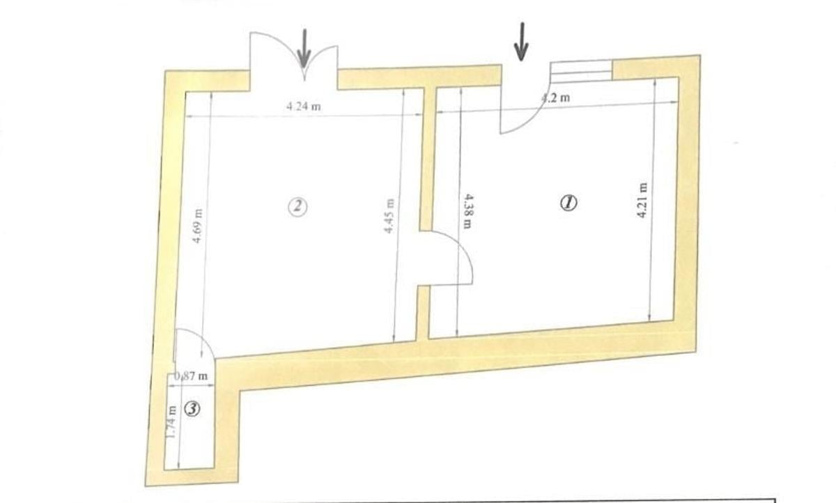 Spatiu comercial ultracentral format din 2 camere cu 2 intrari separate, 40,18mp - 2