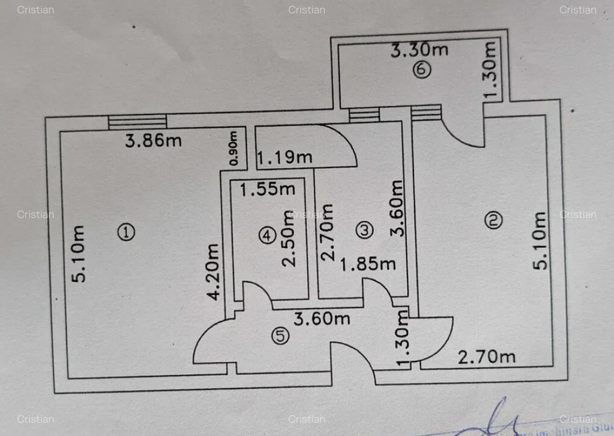 Apartament 2 camere decomandat, etaj 2, bloc caramida + boxa la subsol - 2