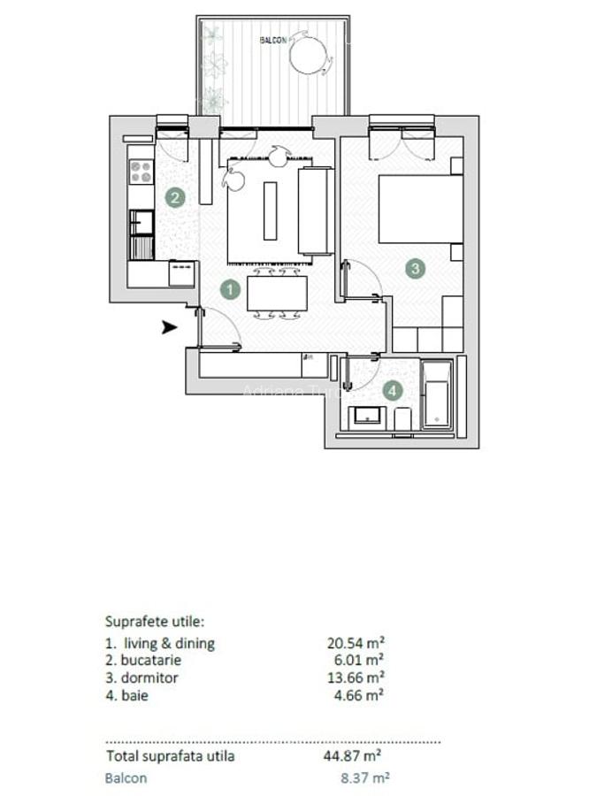 Avalon Estate - apartament 2 camere - 15