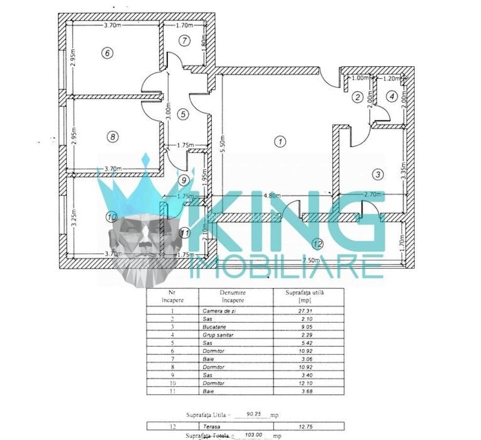 Apartament cu 4 camere semidecomandat, mobilat în Băneasa - 3