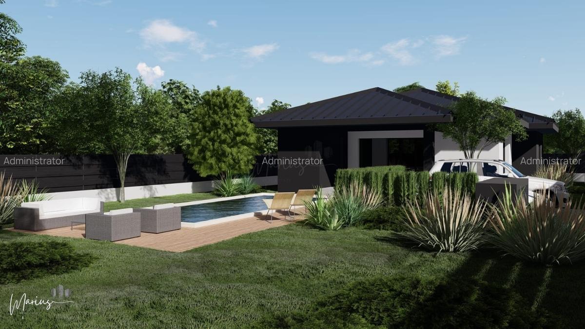 Casă modernă parter între pădure și lac – Ghermănești, Snagov Teren 750 mp - 10