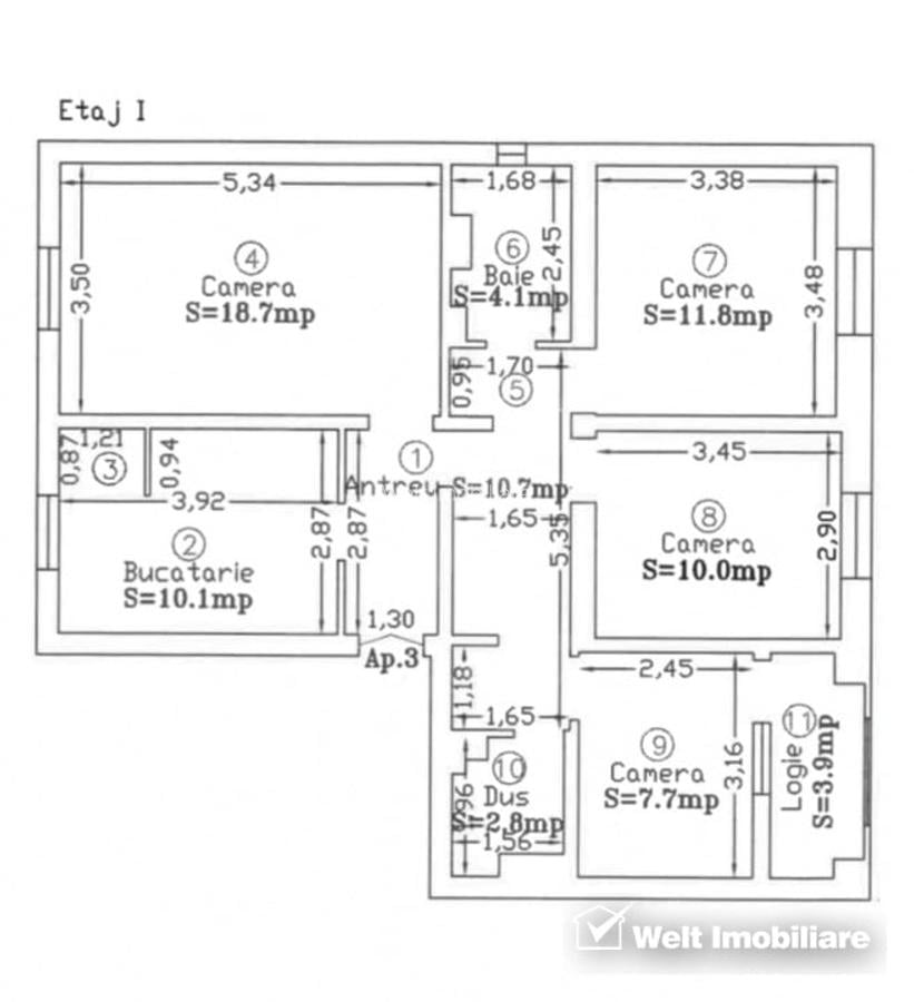 Oportunitate! Apartament spatios, 4 camere decomandate, 80mp si parcare - 11