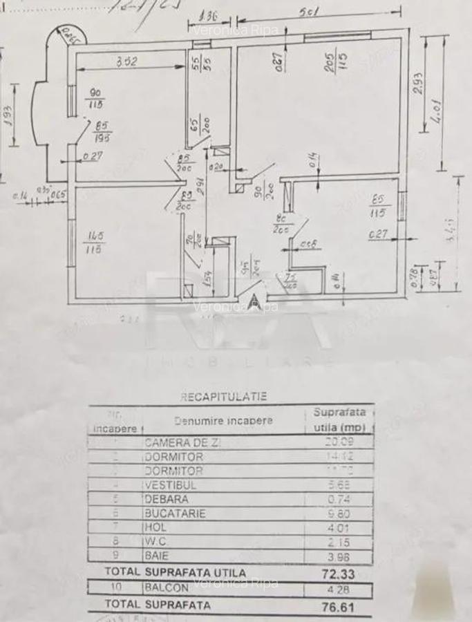 3 camere, decomandat, hol tip H- Calea 13 Septembrie, Sebastian - 3