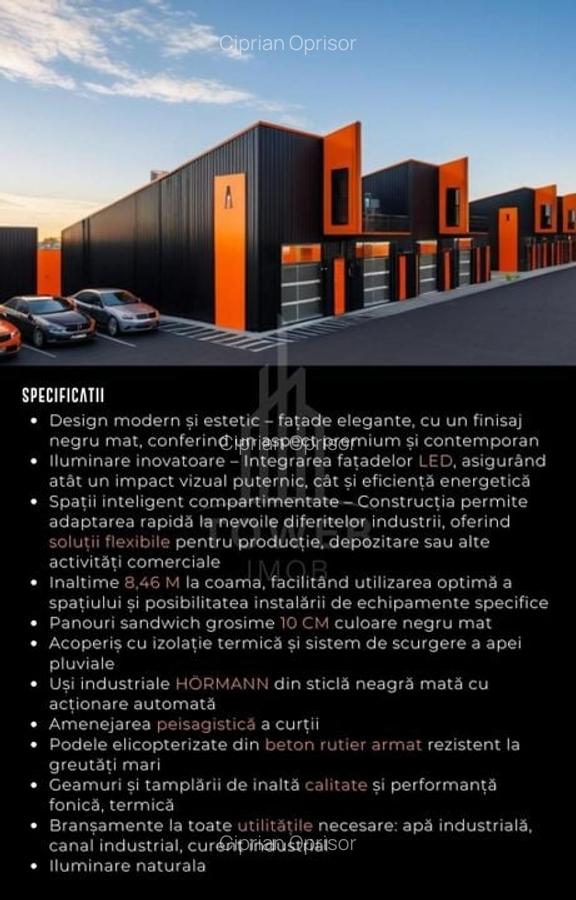 HALE INDUSTRIALE MODERNE ÎN PARCUL INDUSTRIAL SIBIU | 2200mp Teren 200mpu - 4