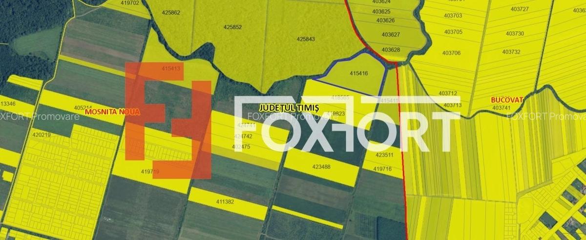 COMISION 0% Teren extravilan Mosnita in zona de Padurea Bistra - 49.500 mp - 2