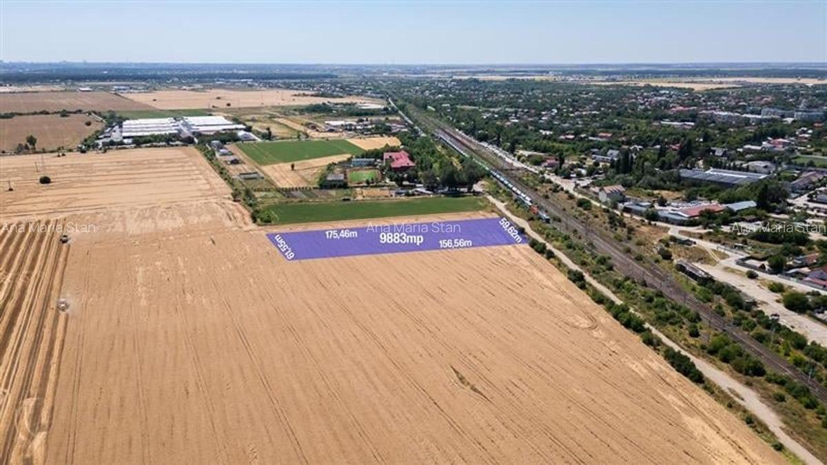 BUFTEA,TEREN INTRAVILAN 9883 MP,DESCHIDERE 59 M,UTILITATI,ASFALT 70 M - 3