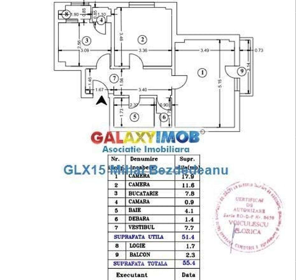 Vanzare apartament 2 camere in zona 1 Mai - Domenii- Turda - 12