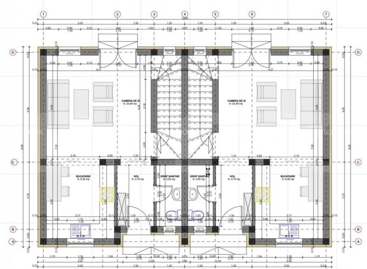 Duplex de vanzare in Sanandrei, 3 camere P+E 73mp utili 310m - 1