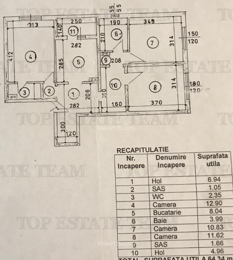 Apartament 3 camere 2 bai bloc 1984 zona metrou Nicolae Grig - 17