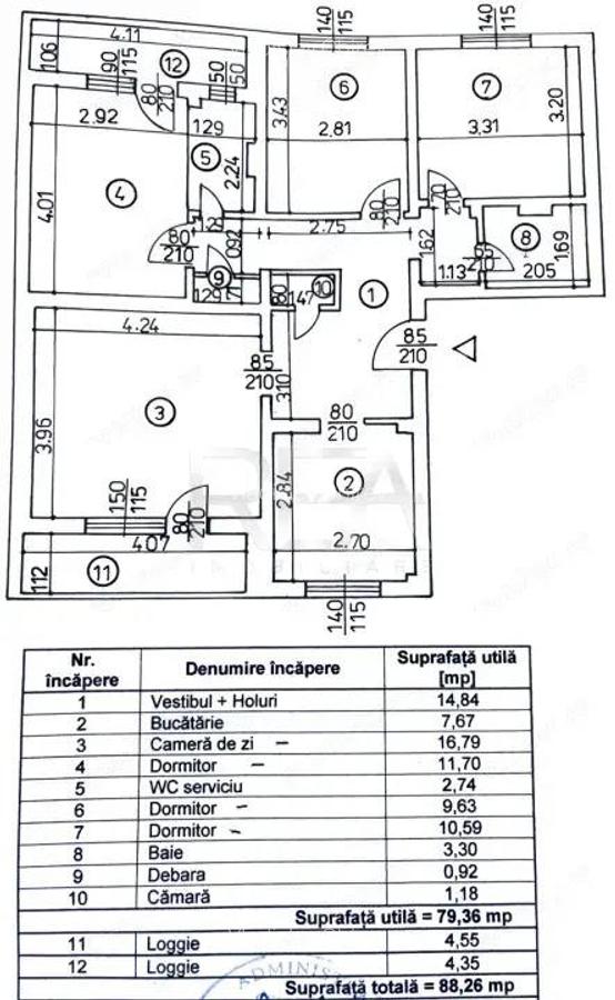 4 camere in bloc solid la 7 minute metrou Piata VIctoriei - 9