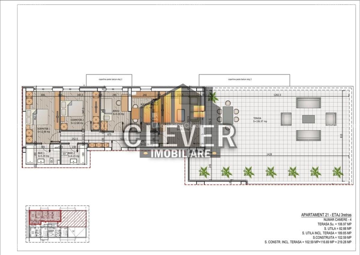 Titan Theodor Pallady Apartament 3 camere cu terasa 107mp - 1