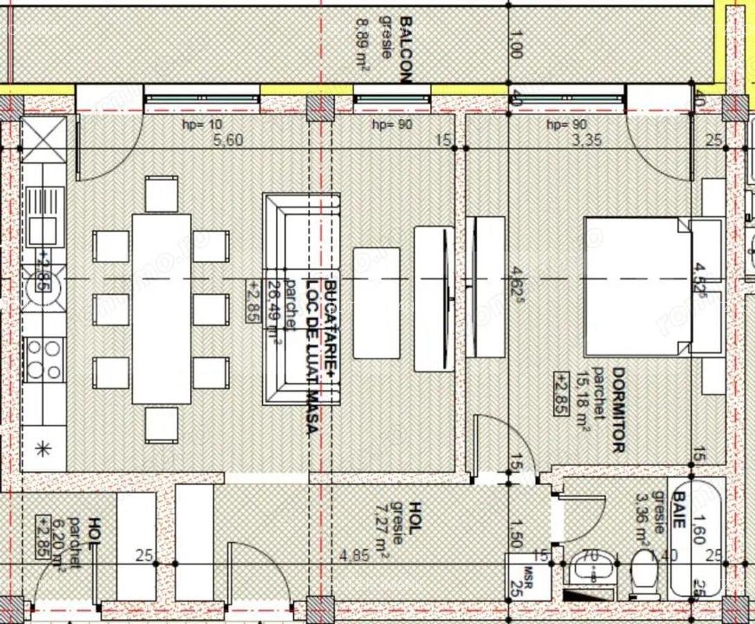 Apartament de vanzare, in bloc nou etaj 1, finisaje la alegere - 1