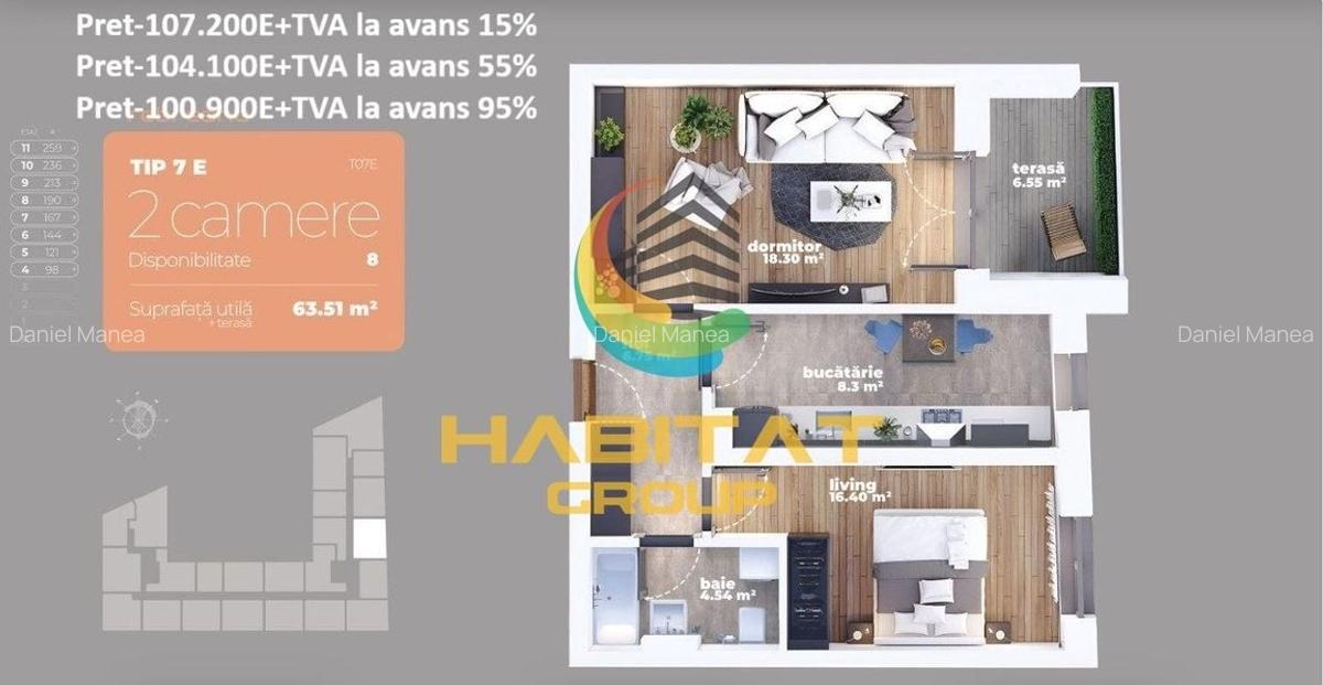 Auchan Titan-2 camere, dec, 63 mp, finisaje la alegere - 8