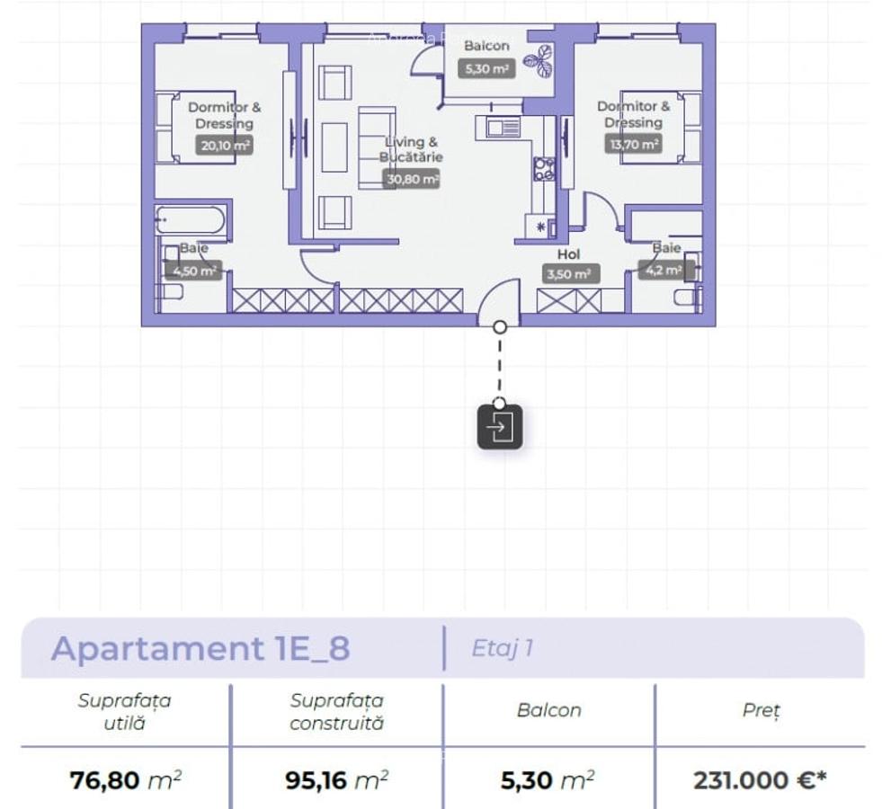 Apartament premium 3 camere de vanzare | Cambridge School | Jolie Ville Galleria - 12