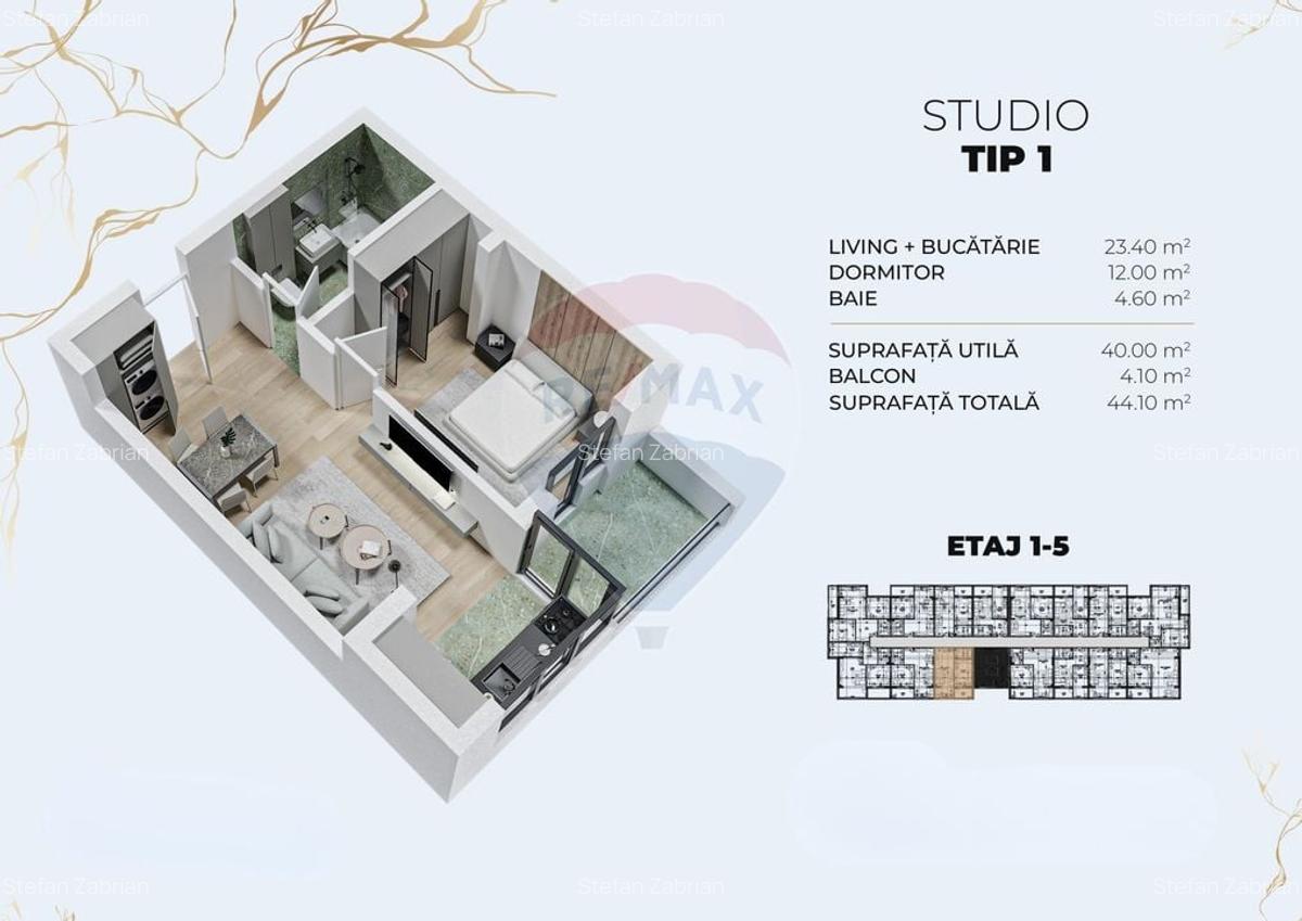 De Vanzare Studio 2 Camere 44 mp Bloc Nou 2026 Optiuni Parcare - 5
