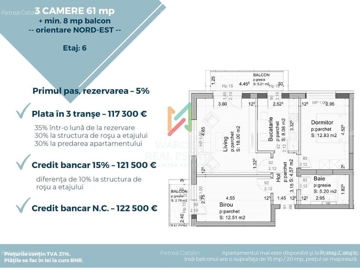 3 Camere | 0% Comision | Tractorul | 2026-2027 - 3