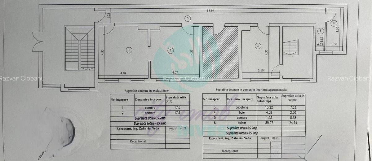 Ap. în Vilă– 4 camere | Ultracentral – Parcul Cișmigiu | Curte comună - 14