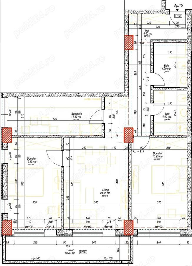 Apartament cu 3 camere in Galati, Nord City Residence, TVA inclus de 9% - 2