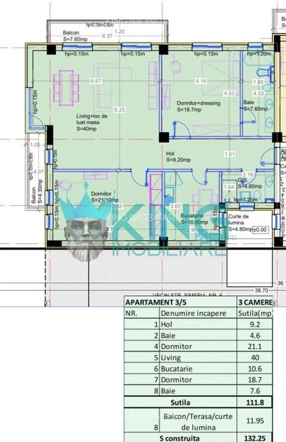 Apartament cu 3 camere decomandat în Băneasa - 8
