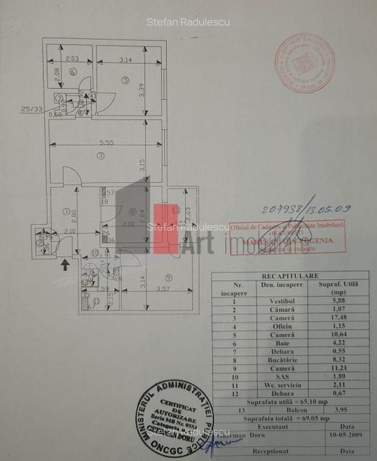 Apartament cu 3 camere semidecomandat în Chișinau - 1