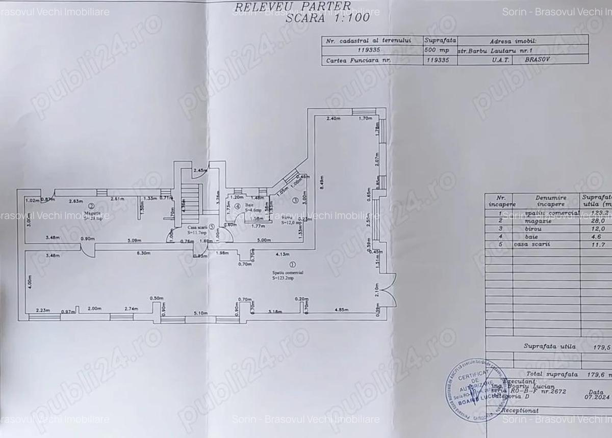 Imobil Carpa?ilor - 880 mp utili ?i 9 locuri de parcare. Ideal pentru clinica, birouri. - 2