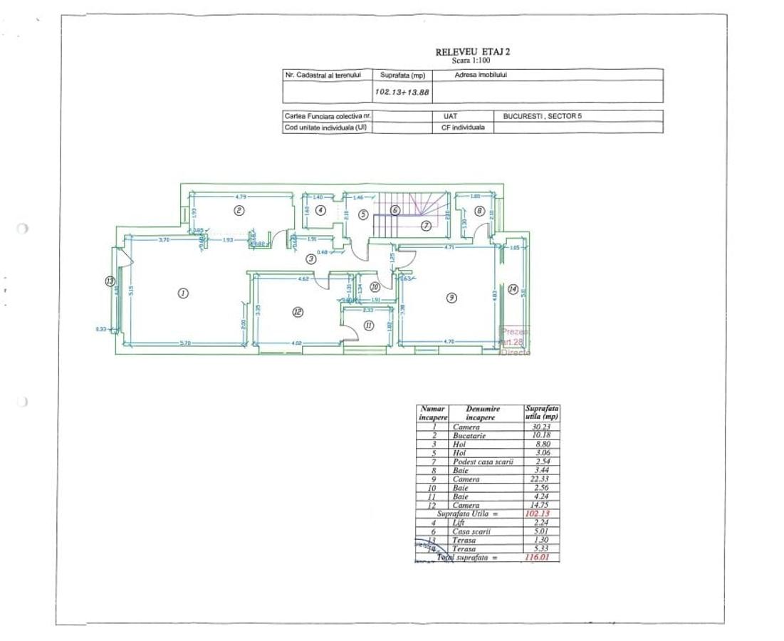 Vanzare imobil 2015 arhitectura deosebita cu terase si curte Palatul Cotroceni - 15